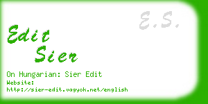 edit sier business card